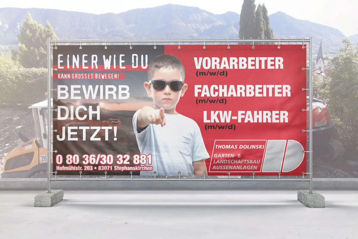 Dolinski Thomas Garten- und Landschaftsbau Bauzaunbanner - modal